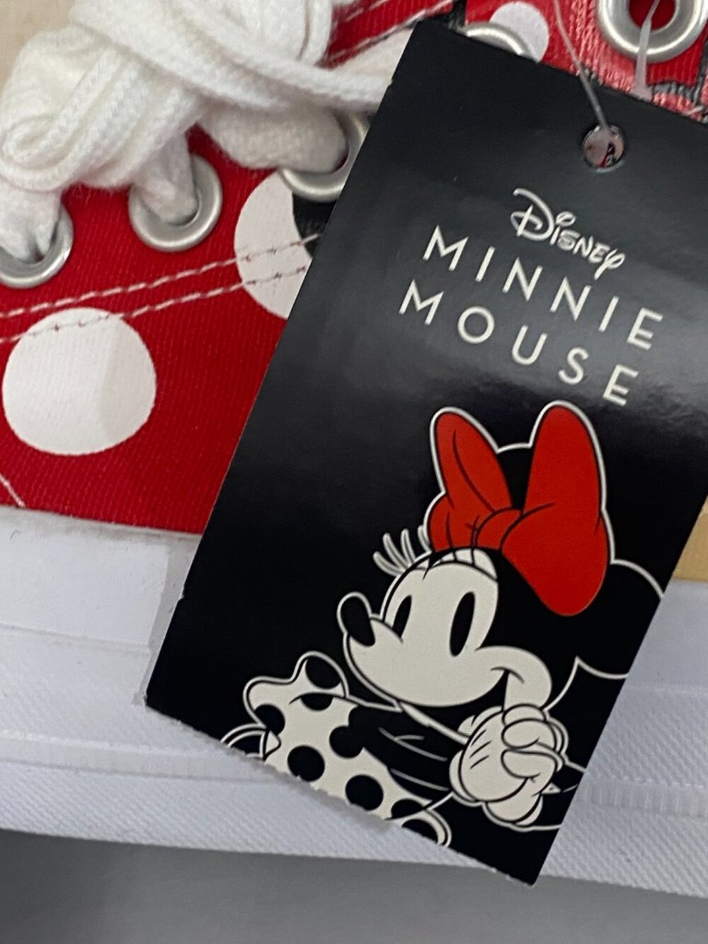 Disney Minnie Mouse Shoes Women's 8 Canvas Red White Polka Dot Low Top Lace Up. - Picture 4 of 10